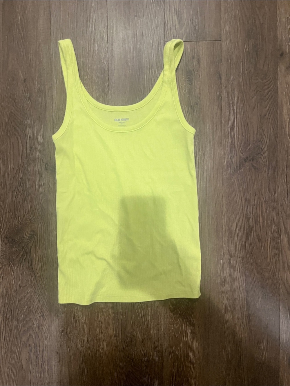 Old Navy Women's Bright Yellow Ribbed Tank Top